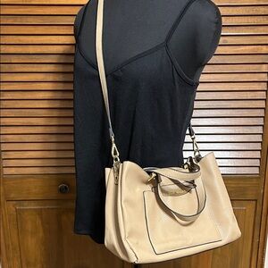 Steve Madden Bparker Beige/Sand Tote Crossbody Bag Purse